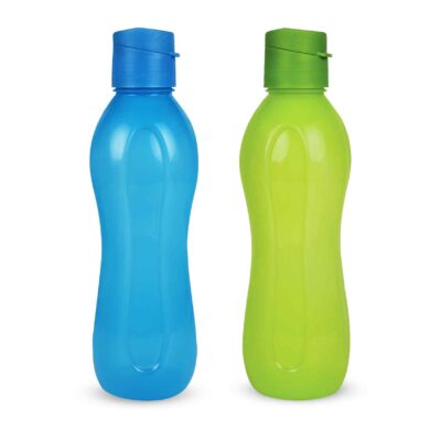 Rite PP Plastic Bottle 1000ml, Hot & Cold Fliptop Bottle, Set of 2