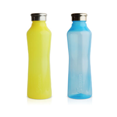 Amor PP Plastic Bottle 1000ml, Hot & Cold SS Plastic Bottle, Set of 2