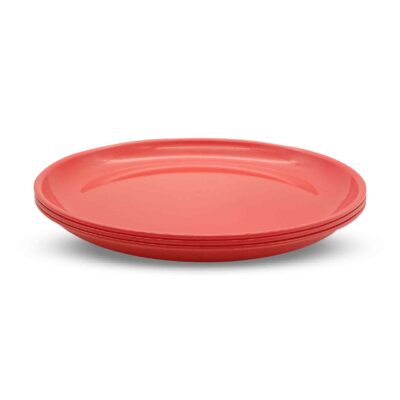 Plate Varan, Set of 6, Each 12 Inch, Red