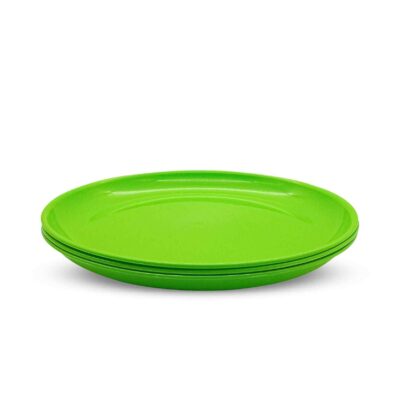 Plate Varan, Set of 6, Each 12 Inch, Green