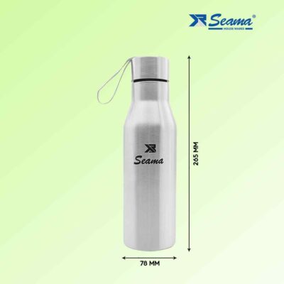 Arya Stainless Steel Water Bottle 1000ml, Set of 2