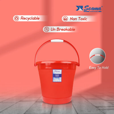 Glacier Bucket 18 Liter, Red, Bath Essentials